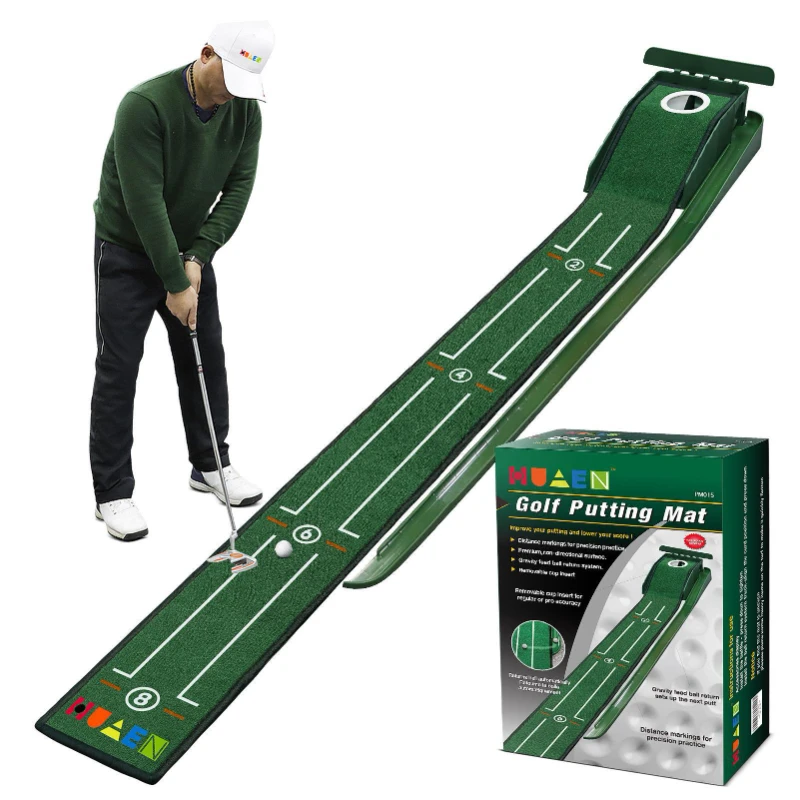 Golf Putting Mat - Mini tapete de Putter verde de
