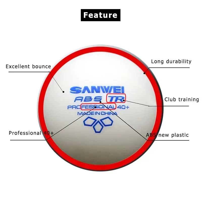 SANWEI-ABS TR Pelotas de tenis - Ping Pong Ball Set reseña y precio