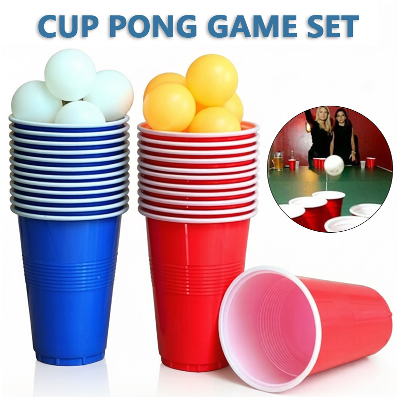 Juego de Beer Pong y Vasos par - Ping Pong Ball Set reseña y precio