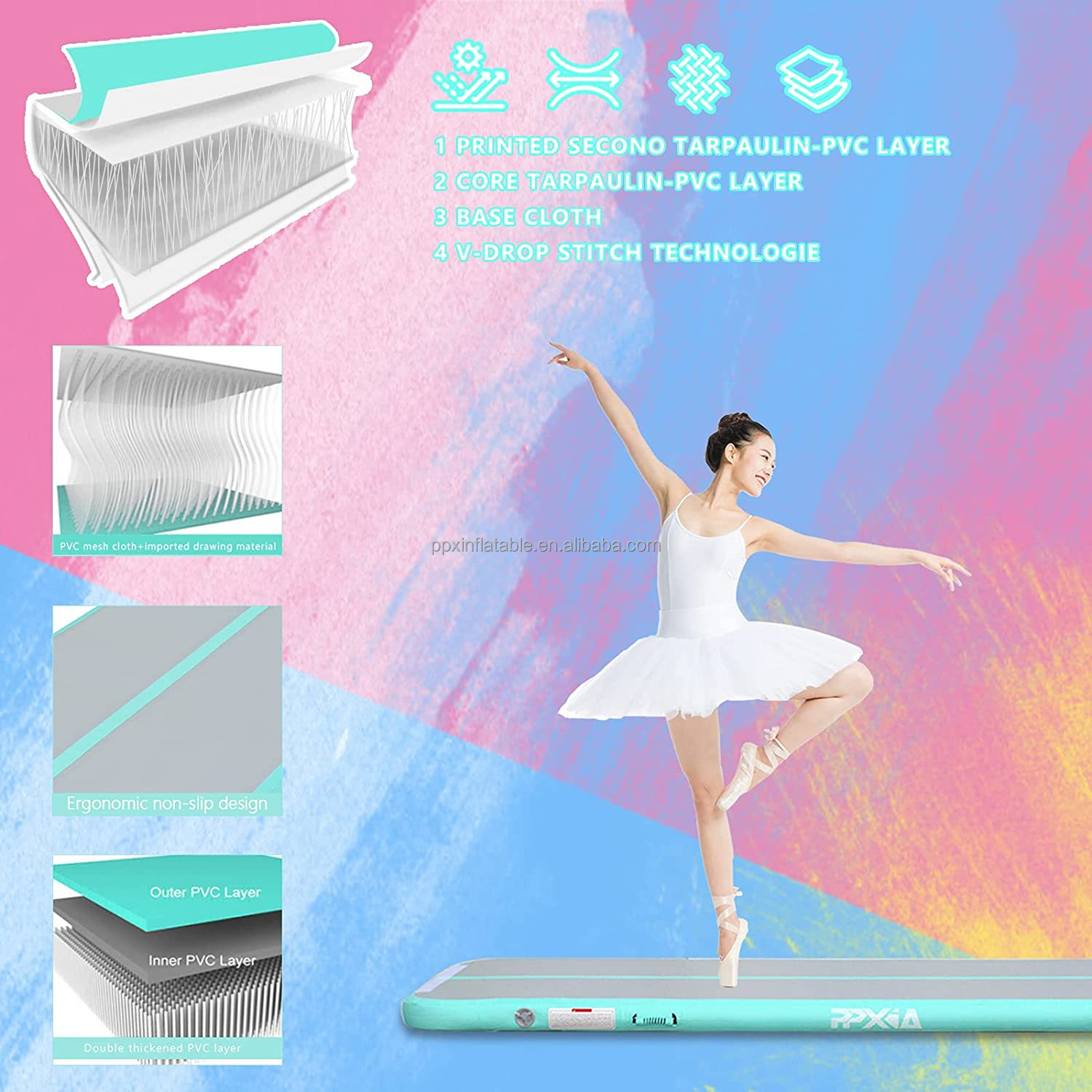 Alfombrilla de gimnasia inflab - Gymnastics Beam Floor reseña y precio